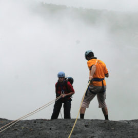 Instructor demonstrating outdoor skills